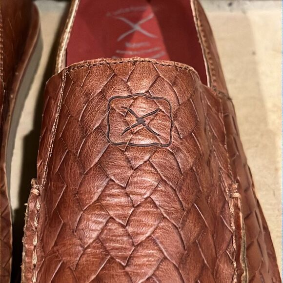 Twisted X Brown Woven Leather Driving Loafer main image 7